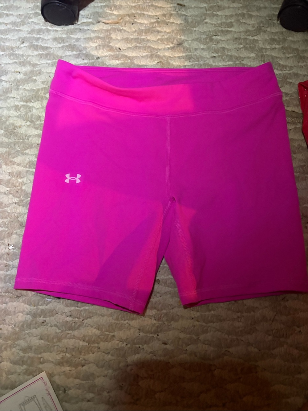Under Armour girls Hot Pink Performance Bike Shorts size large